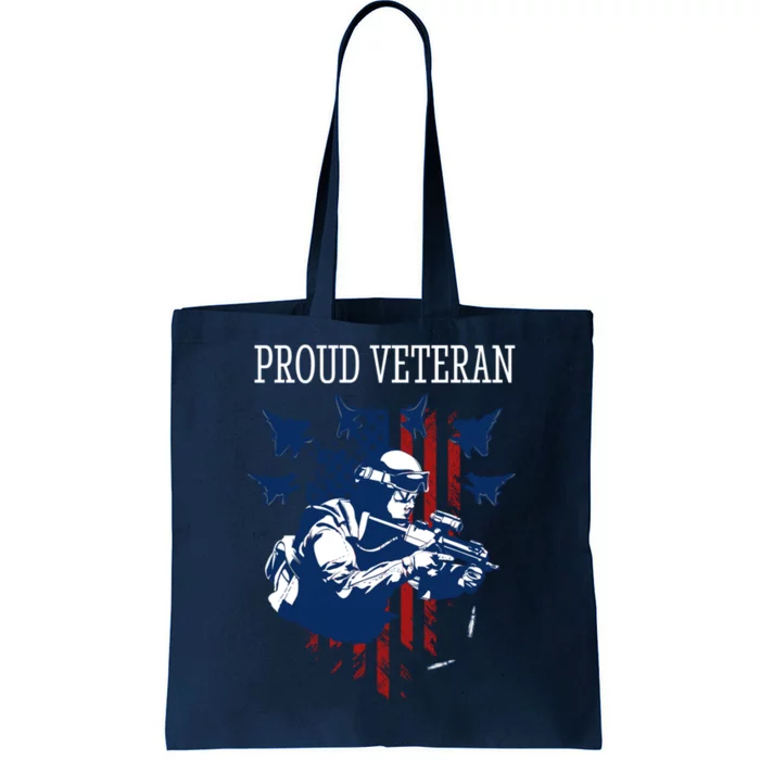 Proud Veteran Airstrike Combat Tote Bag