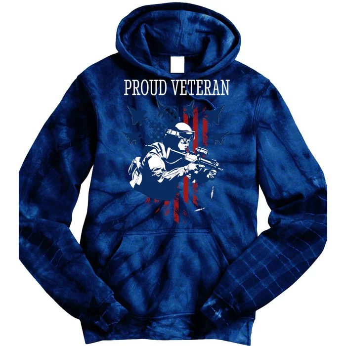 Proud Veteran Airstrike Combat Tie Dye Hoodie