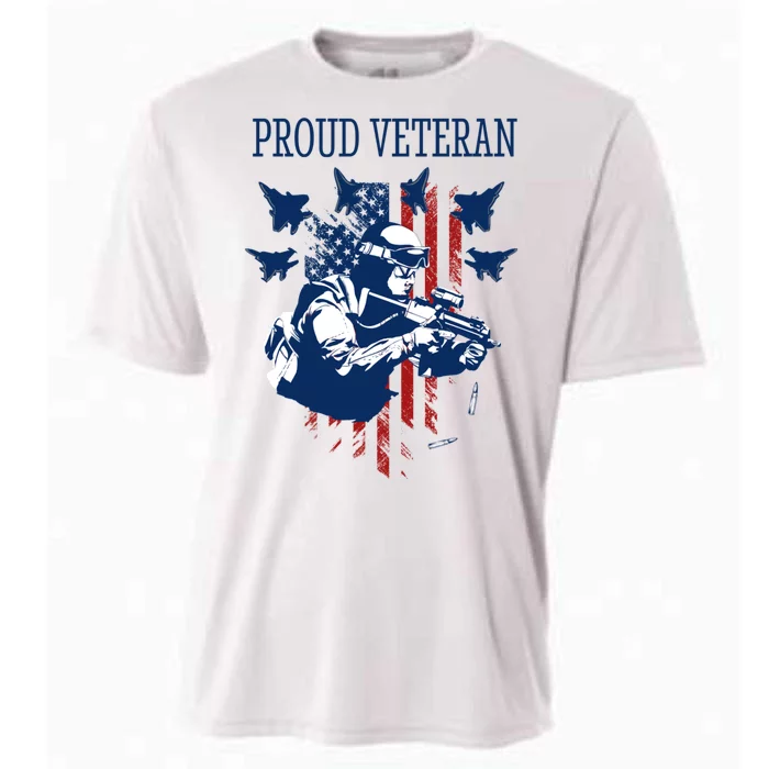 Proud Veteran Airstrike Combat Cooling Performance Crew T-Shirt