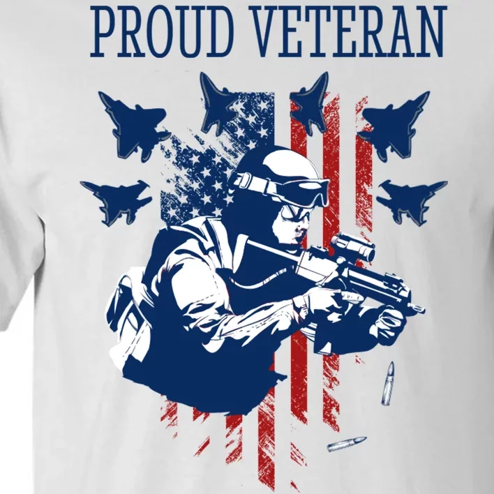 Proud Veteran Airstrike Combat Tall T-Shirt