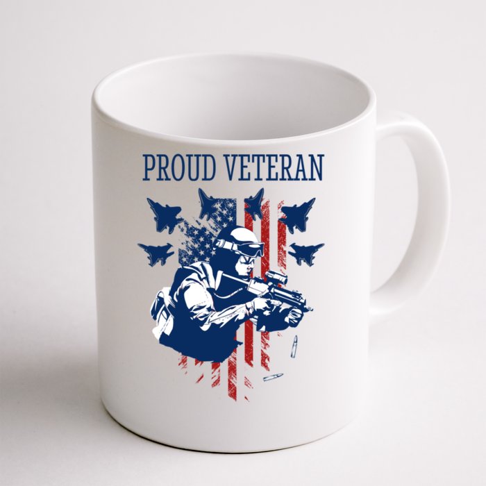 Proud Veteran Airstrike Combat Front & Back Coffee Mug