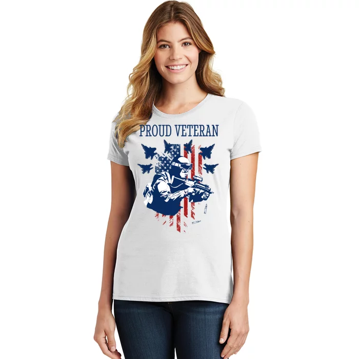 Proud Veteran Airstrike Combat Women's T-Shirt