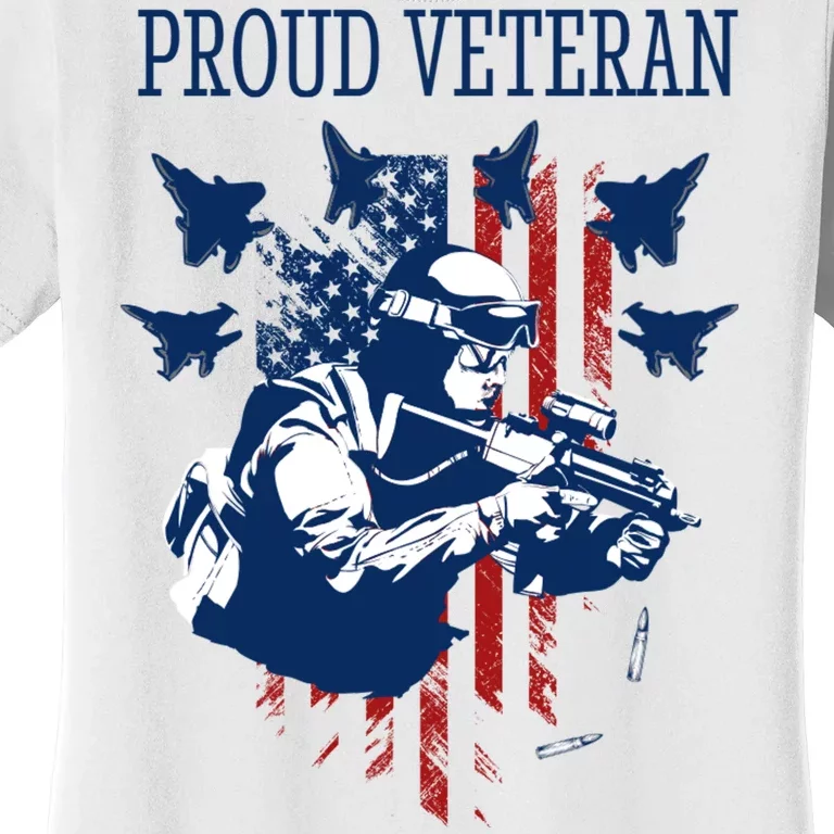 Proud Veteran Airstrike Combat Women's T-Shirt