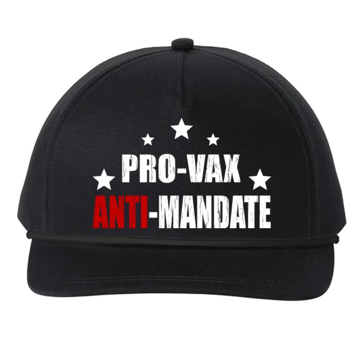 Pro Vax Anti Mandate Snapback Five-Panel Rope Hat