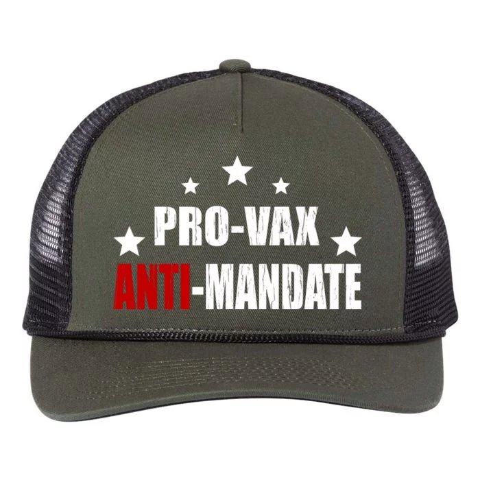 Pro Vax Anti Mandate Retro Rope Trucker Hat Cap