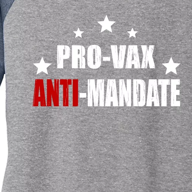 Pro Vax Anti Mandate Women's Tri-Blend 3/4-Sleeve Raglan Shirt