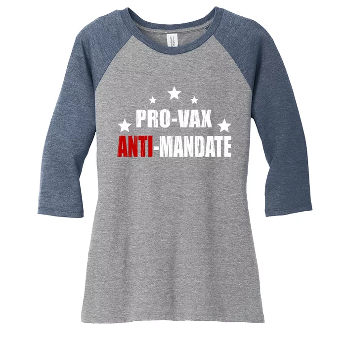 Pro Vax Anti Mandate Women's Tri-Blend 3/4-Sleeve Raglan Shirt