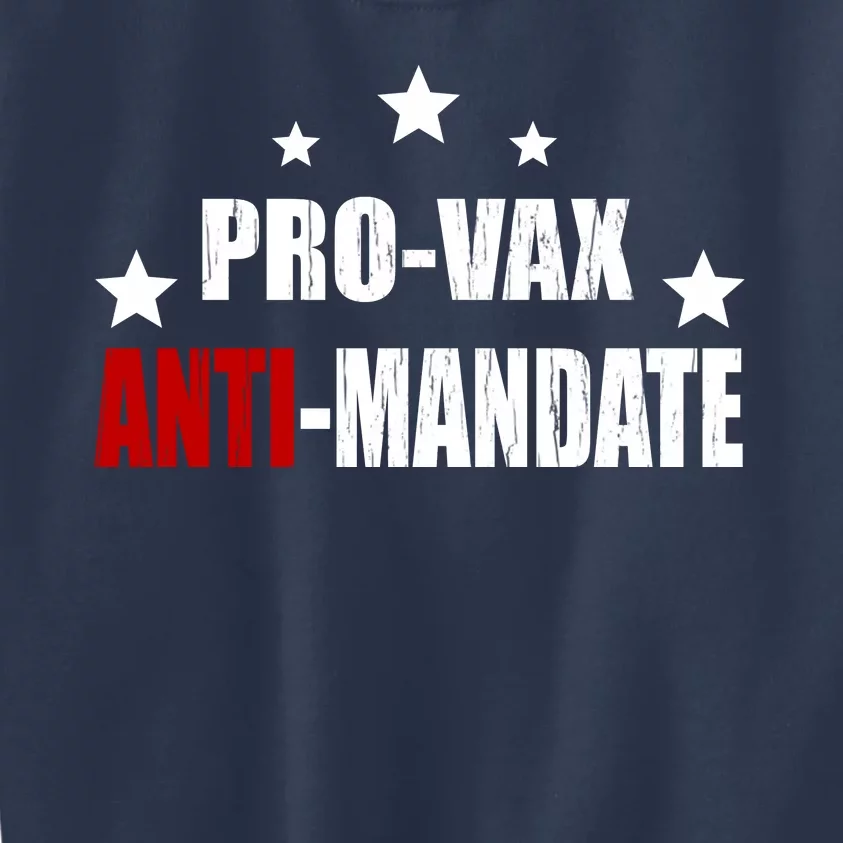 Pro Vax Anti Mandate Kids Sweatshirt