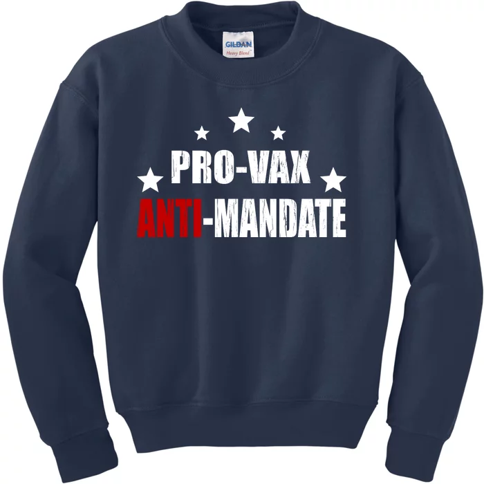 Pro Vax Anti Mandate Kids Sweatshirt