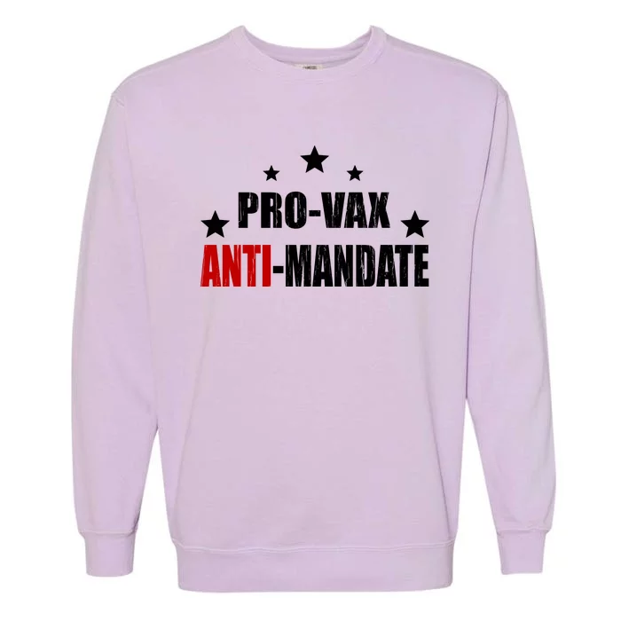 Pro Vax Anti Mandate Garment-Dyed Sweatshirt