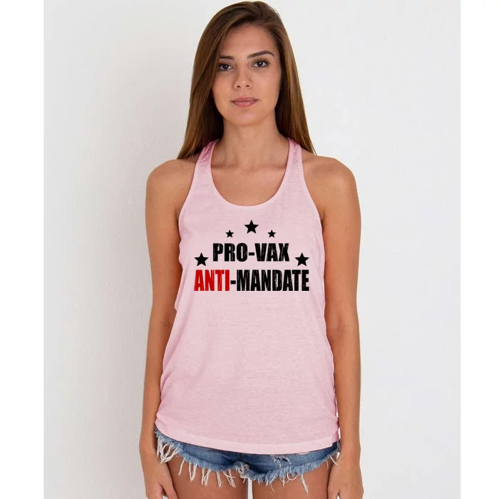 Pro Vax Anti Mandate Women's Knotted Racerback Tank