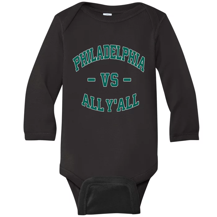 Philadelphia Vs. All YAll Philadelphia Love Vintage Baby Long Sleeve Bodysuit