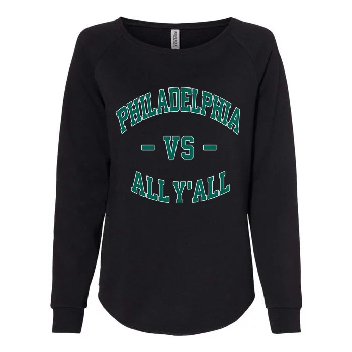 Philadelphia Vs. All YAll Philadelphia Love Vintage Womens California Wash Sweatshirt