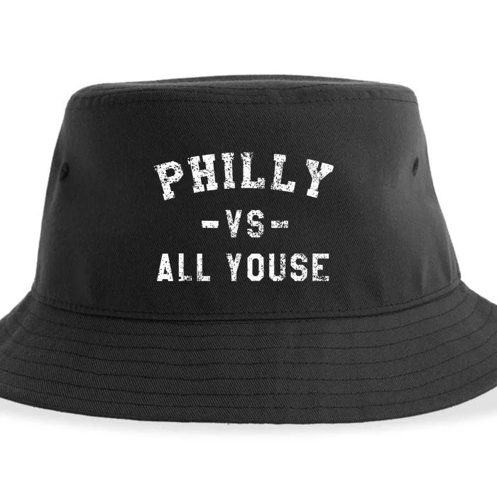 P.H.I.L.L.Y Vs All Youse Funny Philadelphia Slang Sustainable Bucket Hat