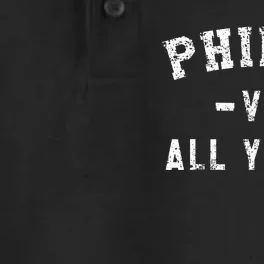 P.H.I.L.L.Y Vs All Youse Funny Philadelphia Slang Dry Zone Grid Performance Polo