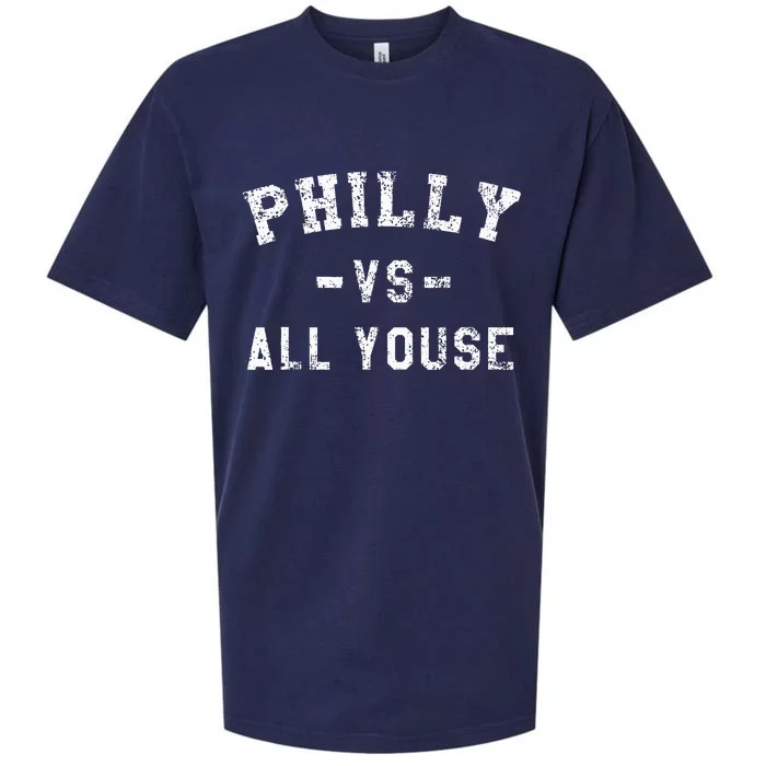 P.H.I.L.L.Y Vs All Youse Funny Philadelphia Slang Sueded Cloud Jersey T-Shirt