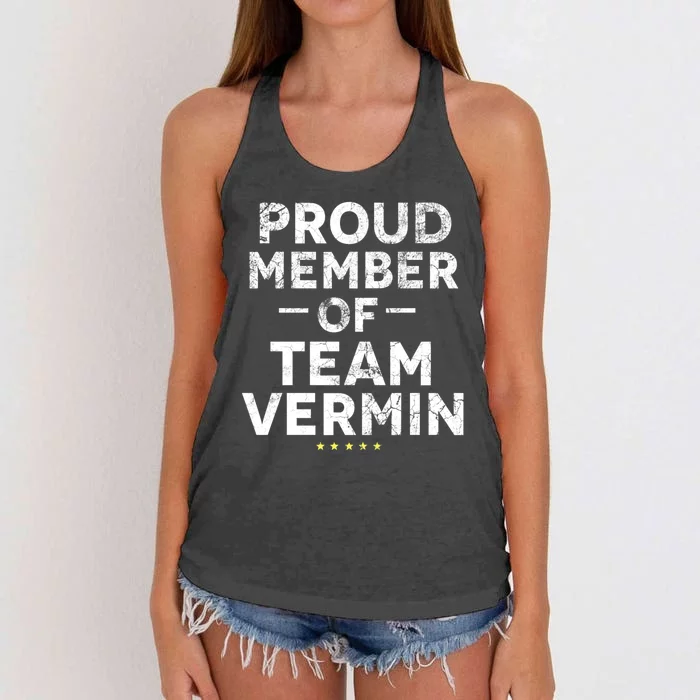 Proud Vermin Anti Trump Quote Women's Knotted Racerback Tank