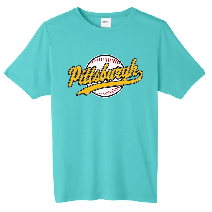 Pittsburgh Vintage Baseball Throwback Retro Design ChromaSoft Performance T-Shirt