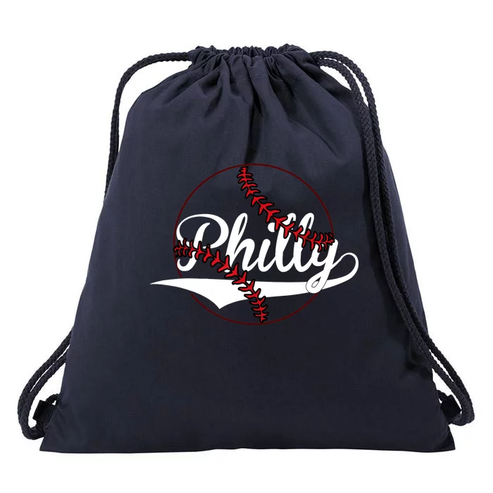 Philly Vintage Baseball Lovers Baseball Fans Drawstring Bag