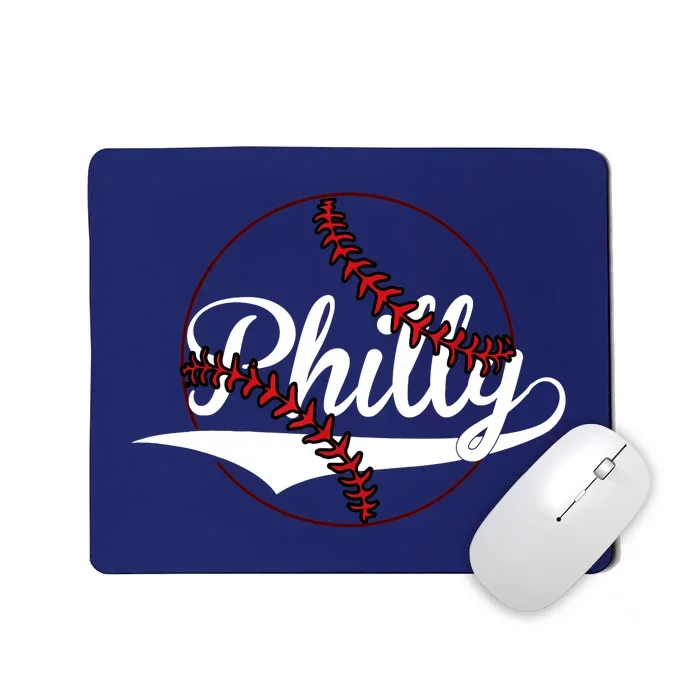 Philly Vintage Baseball Lovers Baseball Fans Mousepad