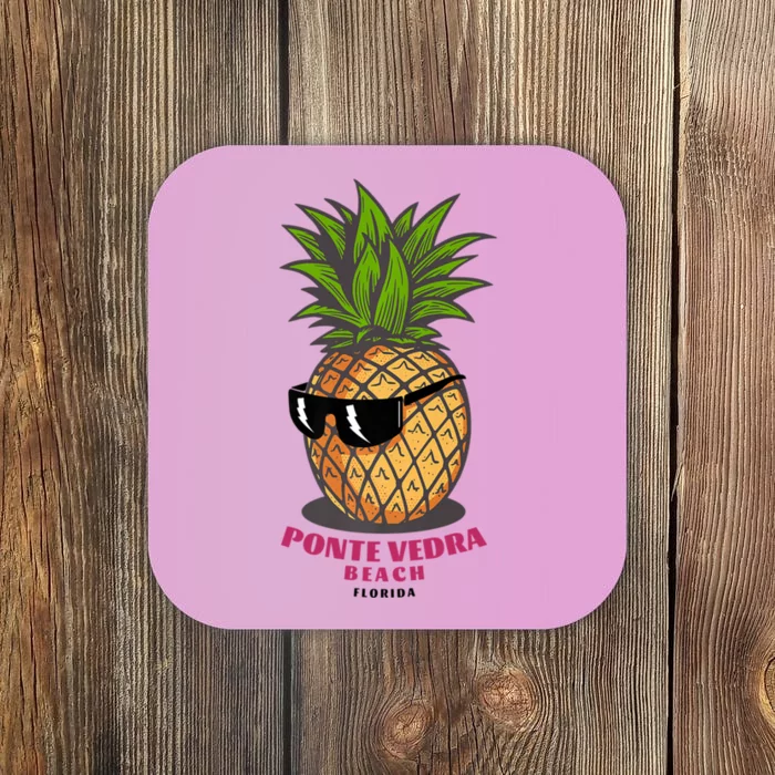 Ponte Vedra Beach Florida Fl Cute Pineapple Coaster