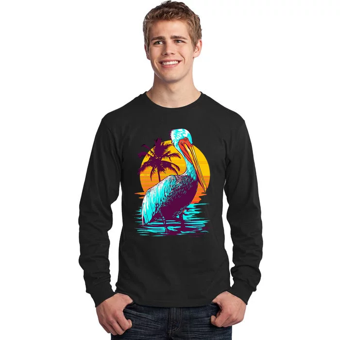 Pelican Vintage Bird Graphic Pelican Tall Long Sleeve T-Shirt