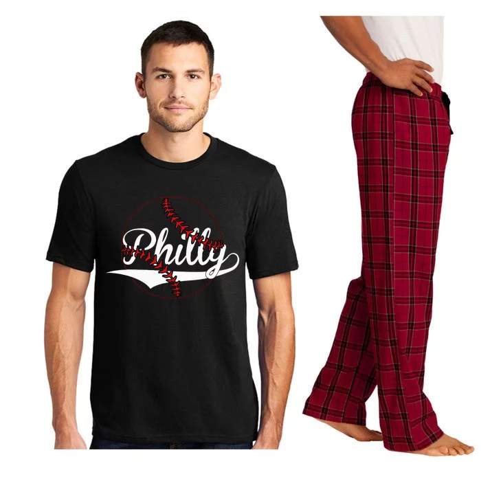 Philly Vintage Baseball Lovers Baseball Fans Pajama Set