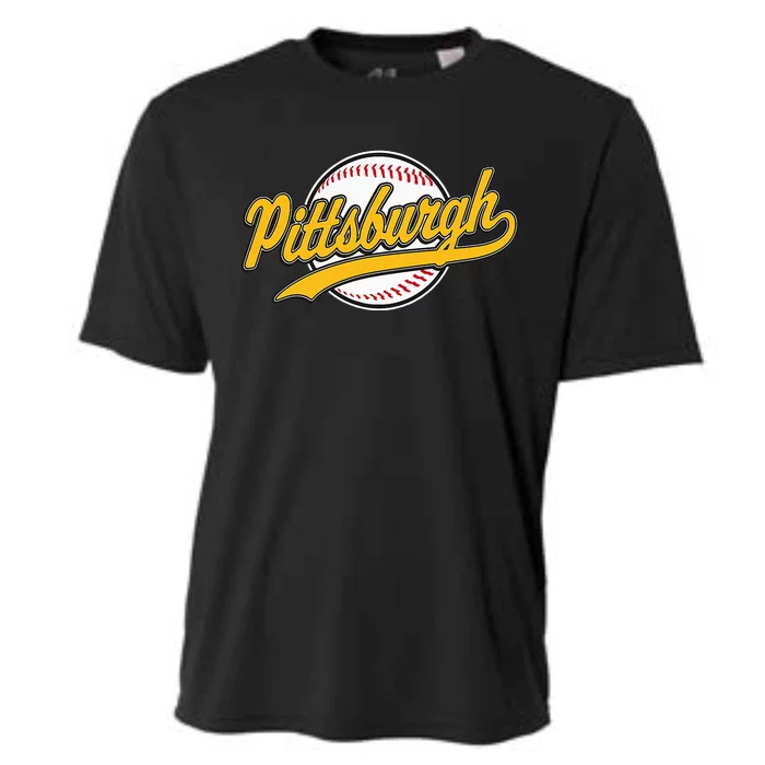 Pittsburgh Vintage Baseball Throwback Retro Cooling Performance Crew T-Shirt