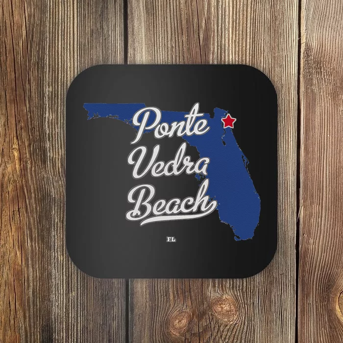 Ponte Vedra Beach Florida Jacksonville FL Map Coaster