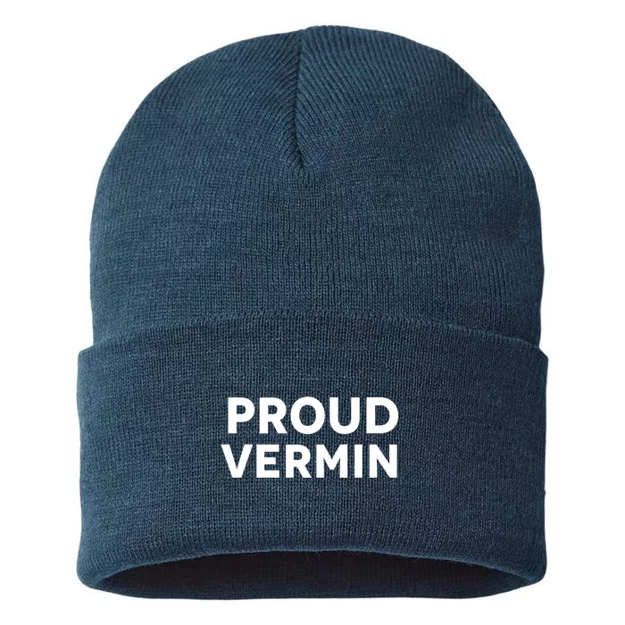 Proud Vermin Blue 2024 Sustainable Knit Beanie