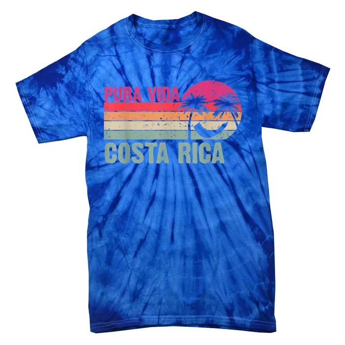 Pura Vida Costa Rica Funny Summer Family Vacation Vintage Tie-Dye T-Shirt