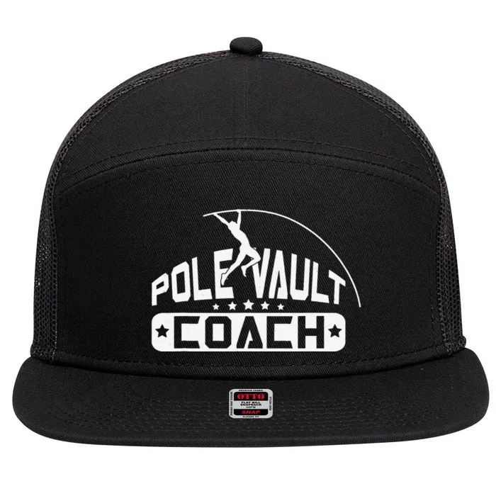 Pole Vault Coach Vintage Pole Vault 7 Panel Mesh Trucker Snapback Hat