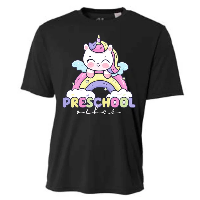 Preschool Vibes Cute Unicorn Pre School Cooling Performance Crew T-Shirt