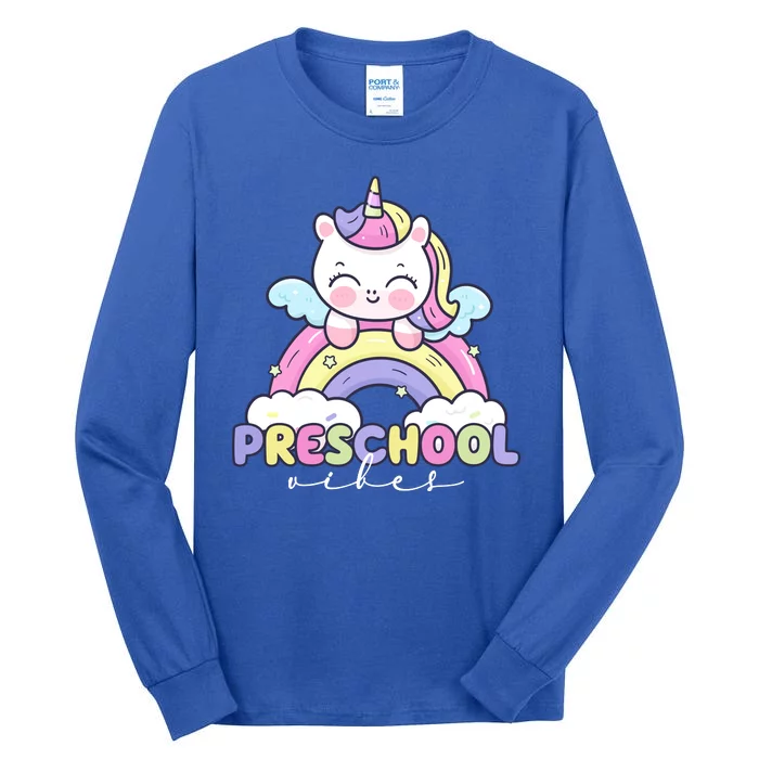 Preschool Vibes Cute Unicorn Pre School Tall Long Sleeve T-Shirt