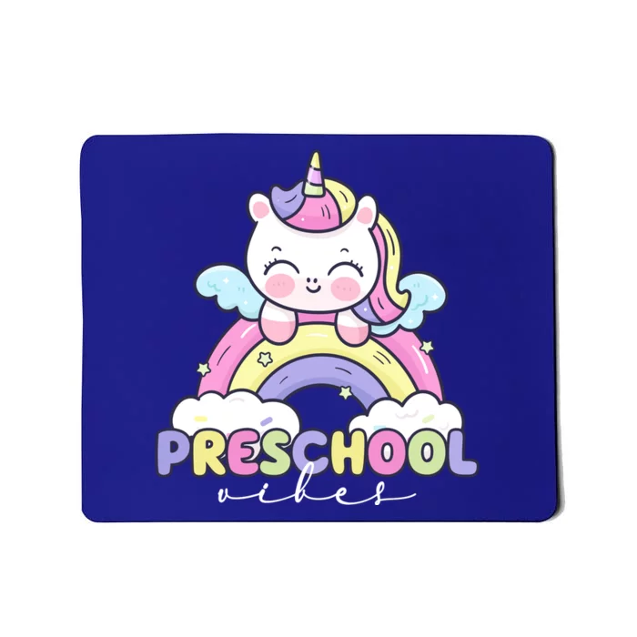 Preschool Vibes Cute Unicorn Pre School Mousepad