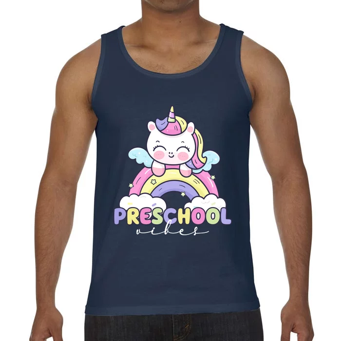 Preschool Vibes Cute Unicorn Pre School Comfort Colors® Tank Top