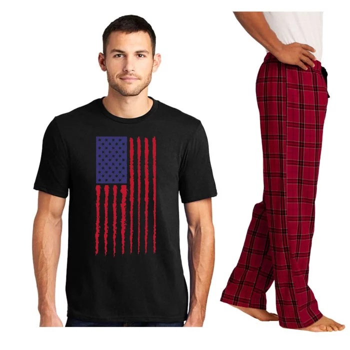 Proudly Vertical Creative American Flag Pajama Set