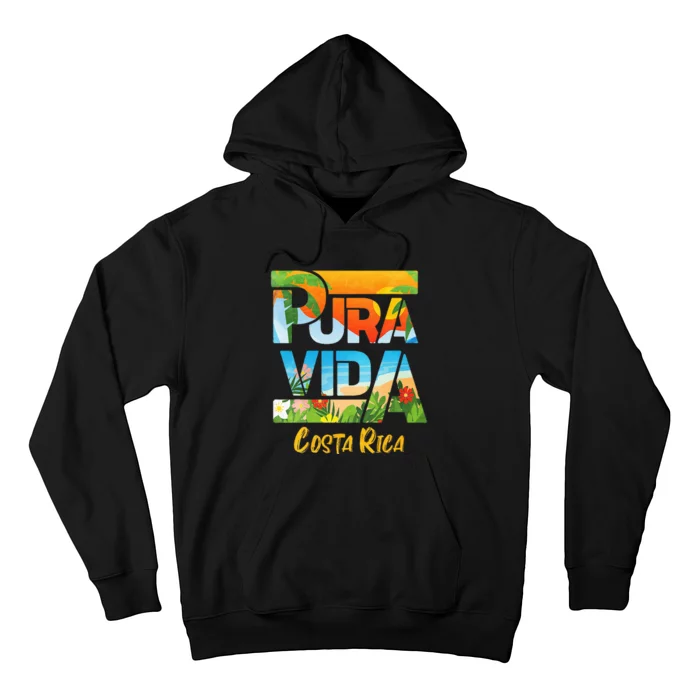 Pura Vida Costa Rica Souvenir Cool Central America Travel Hoodie