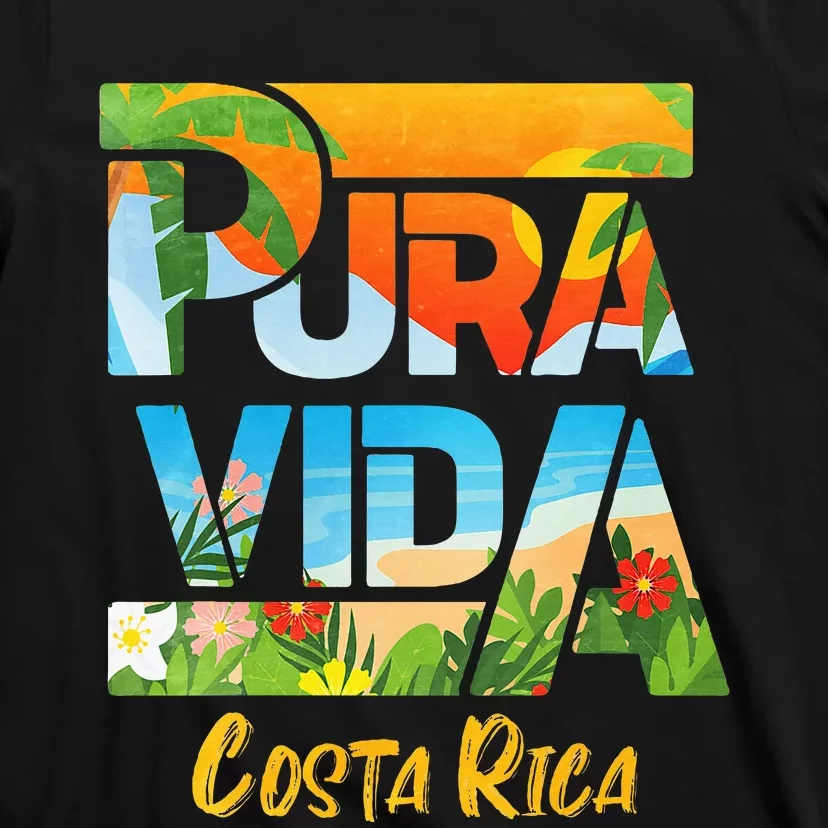 Pura Vida Costa Rica Souvenir Cool Central America Travel T-Shirt