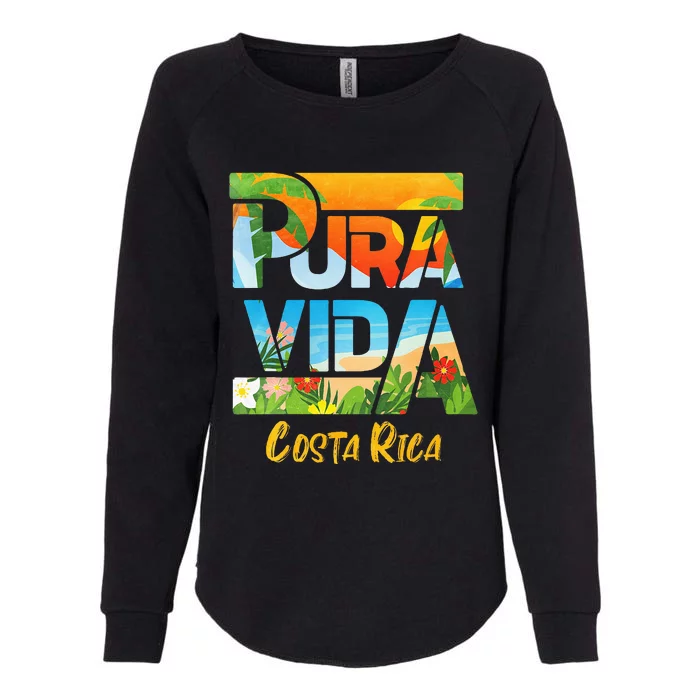 Pura Vida Costa Rica Souvenir Cool Central America Travel Womens California Wash Sweatshirt