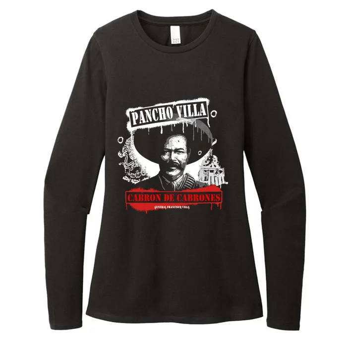 Pancho Villa Cabron De Cabrones Mexican Revolutionar Womens CVC Long Sleeve Shirt