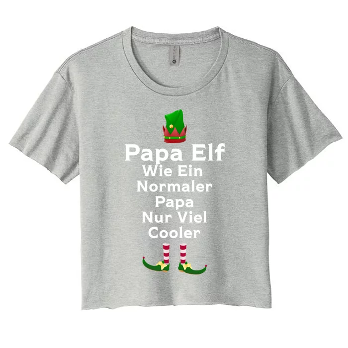 Papa Viel Cooler Papa Meaningful Gift Women's Crop Top Tee