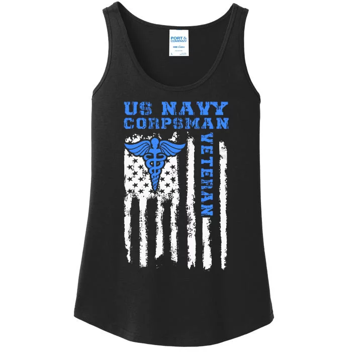 Proud Veteran Corpsman Ladies Essential Tank