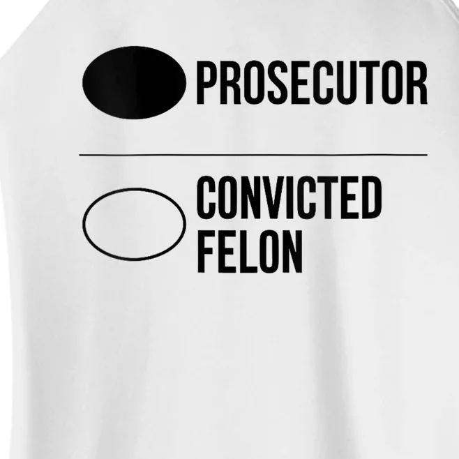 Prosecutor Vs Convicted Felon Pro Kamala 2024 Anti Trump Women’s Perfect Tri Rocker Tank