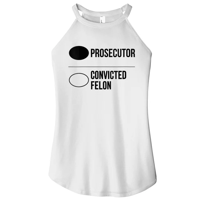 Prosecutor Vs Convicted Felon Pro Kamala 2024 Anti Trump Women’s Perfect Tri Rocker Tank