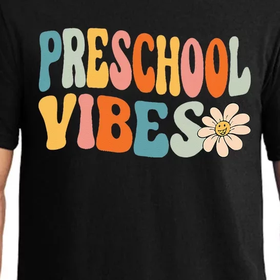 Preschool Vibes Cute Retro Back To School Pajama Set