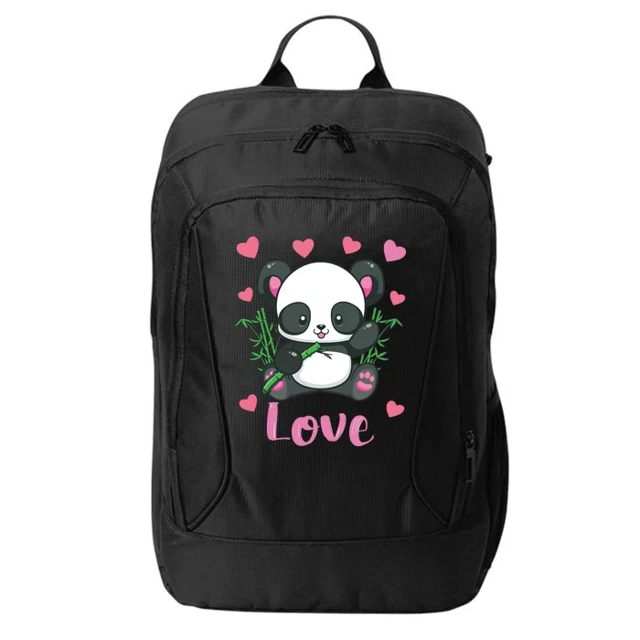 Panda Valentines Day Shirts Hearts Love Women City Backpack