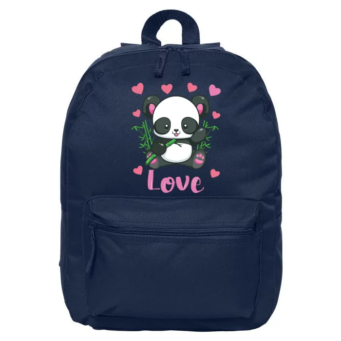 Panda Valentines Day Shirts Hearts Love Women 16 in Basic Backpack