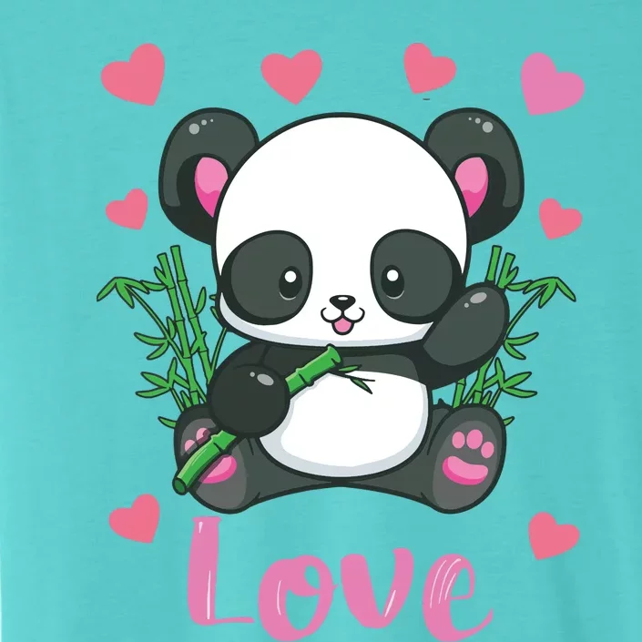 Panda Valentines Day Shirts Hearts Love Women ChromaSoft Performance T-Shirt