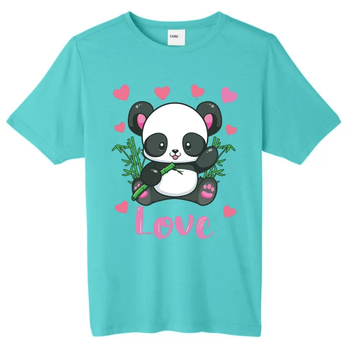 Panda Valentines Day Shirts Hearts Love Women ChromaSoft Performance T-Shirt